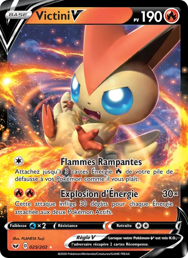 Victini V — Épée et Bouclier 25 French Pokémon card