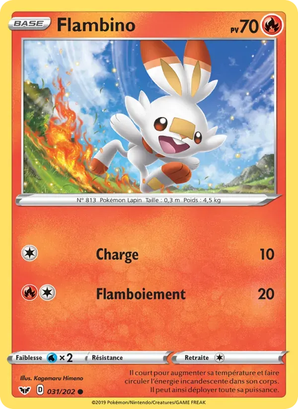 Flambino — Épée et Bouclier 31 French Pokémon card