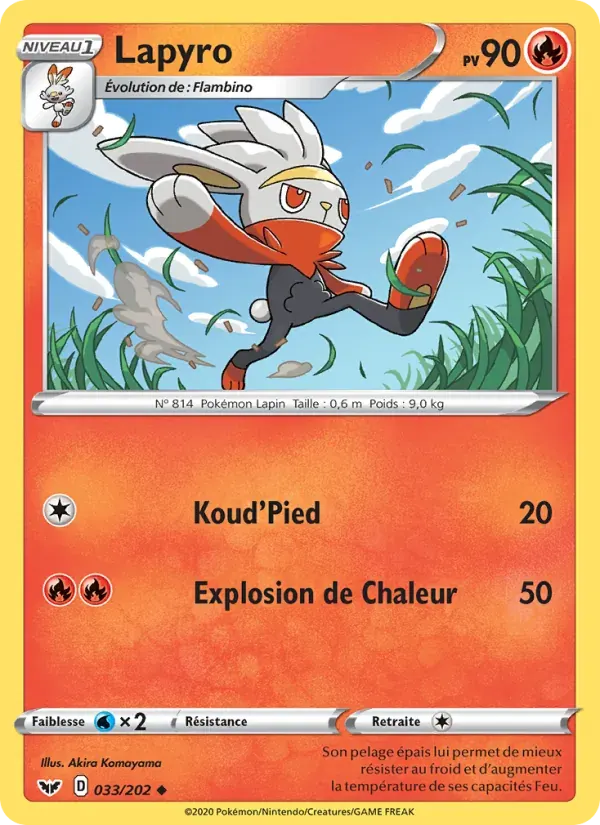 Lapyro — Épée et Bouclier 33 French Pokémon card