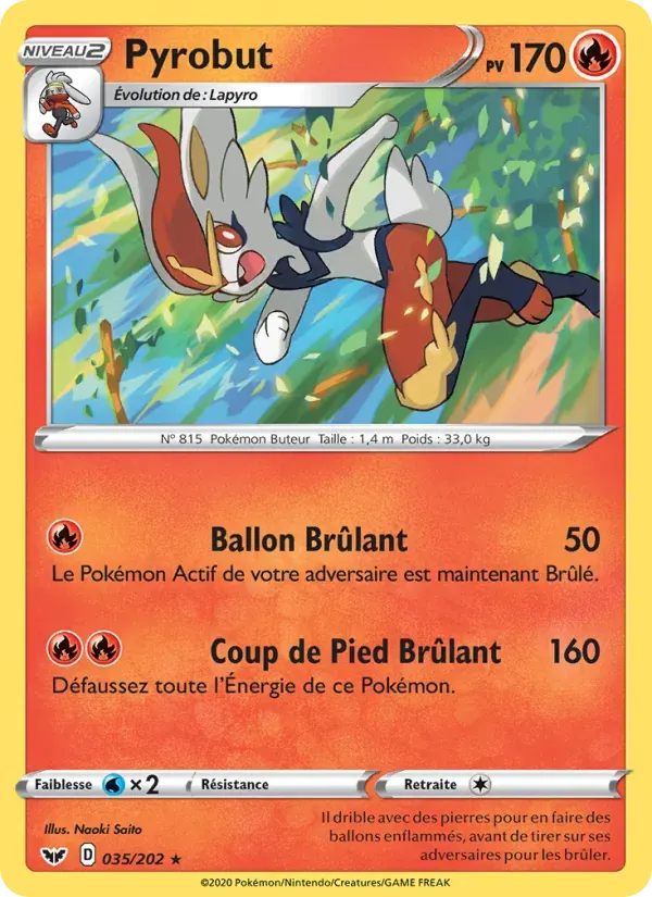 Pyrobut — Épée et Bouclier 35 French Pokémon card