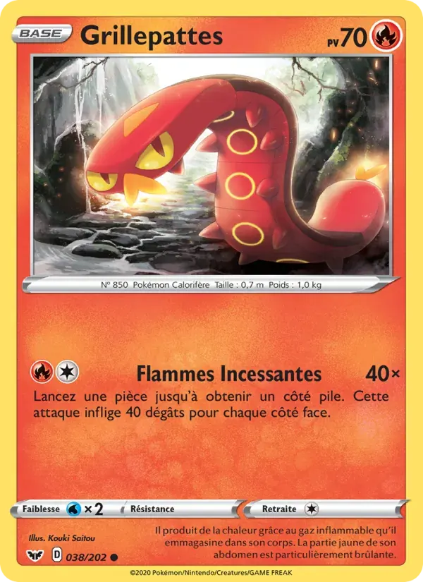 Grillepattes — Épée et Bouclier 38 French Pokémon card