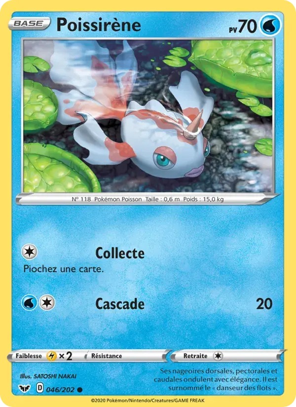 Poissirène — Épée et Bouclier 46 French Pokémon card