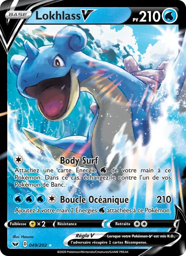 Lokhlass V — Épée et Bouclier 49 French Pokémon card
