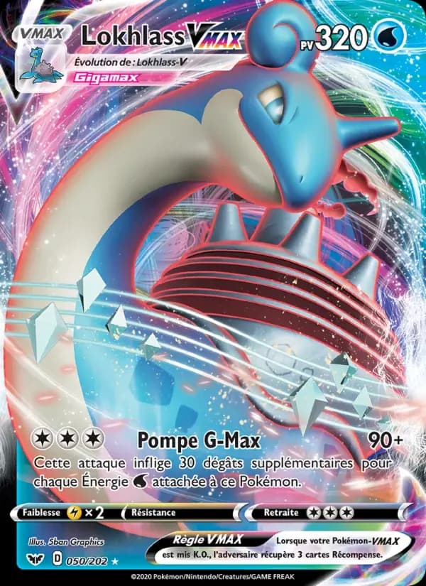 Lokhlass VMAX — Épée et Bouclier 50 French Pokémon card