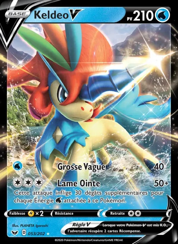 Keldeo V — Épée et Bouclier 53 French Pokémon card