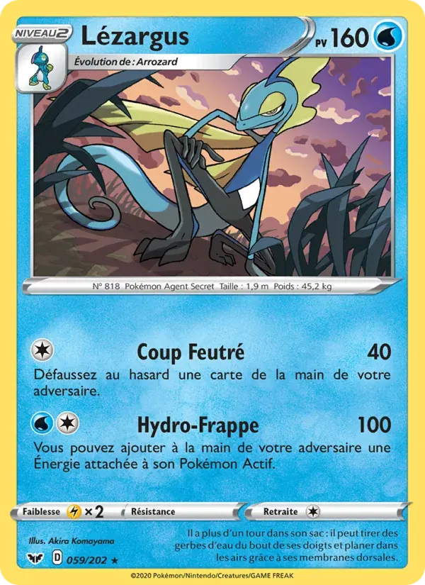 Lézargus — Épée et Bouclier 59 French Pokémon card