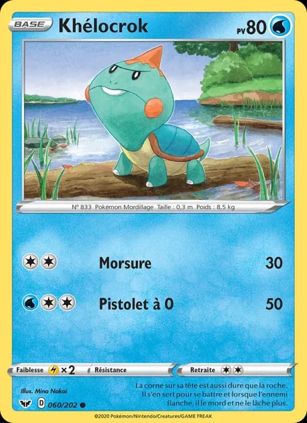 Khélocrok — Épée et Bouclier 60 French Pokémon card
