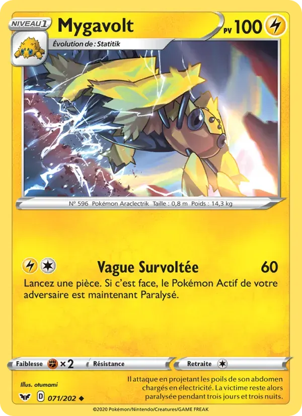 Mygavolt — Épée et Bouclier 71 French Pokémon card