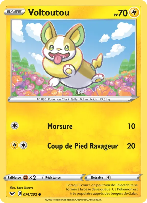 Voltoutou — Épée et Bouclier 74 French Pokémon card