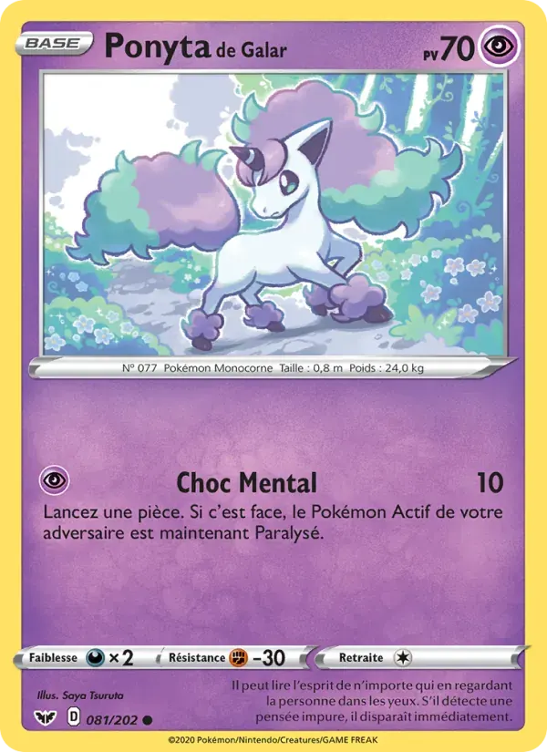 Ponyta de Galar — Épée et Bouclier 81 French Pokémon card