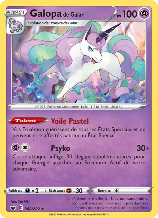Galopa de Galar — Épée et Bouclier 82 French Pokémon card