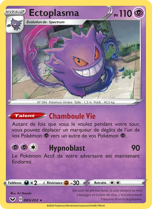 Ectoplasma — Épée et Bouclier 85 French Pokémon card
