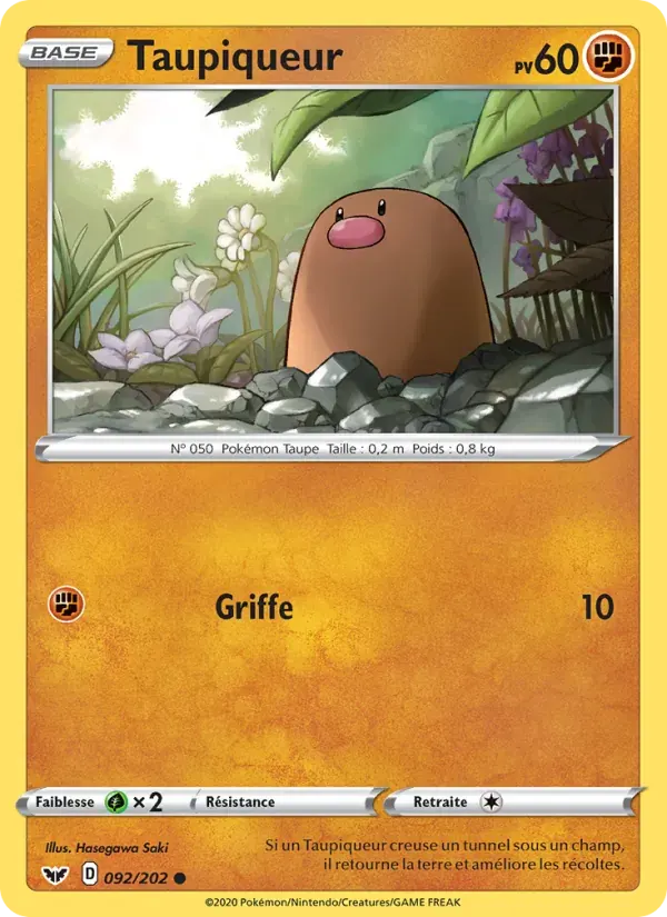 Taupiqueur — Épée et Bouclier 92 French Pokémon card