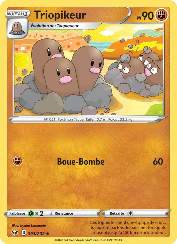 Triopikeur — Épée et Bouclier 93 French Pokémon card