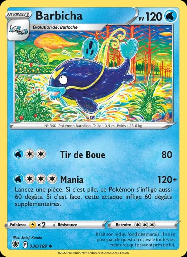 Barbicha — Astres Radieux 36 French Pokémon card