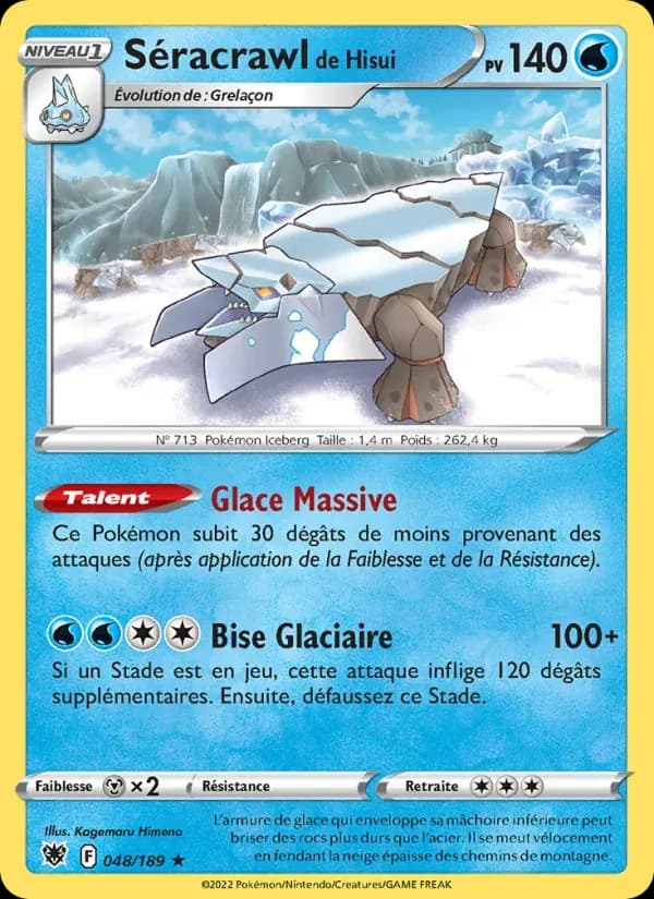 Séracrawl de Hisui — Astres Radieux 48 French Pokémon card