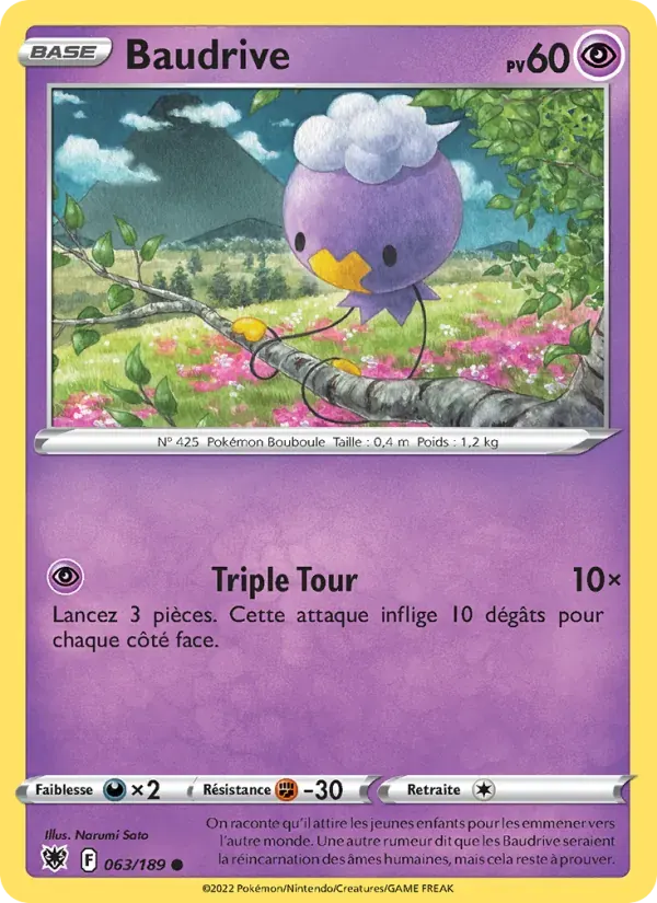 Baudrive — Astres Radieux 63 French Pokémon card