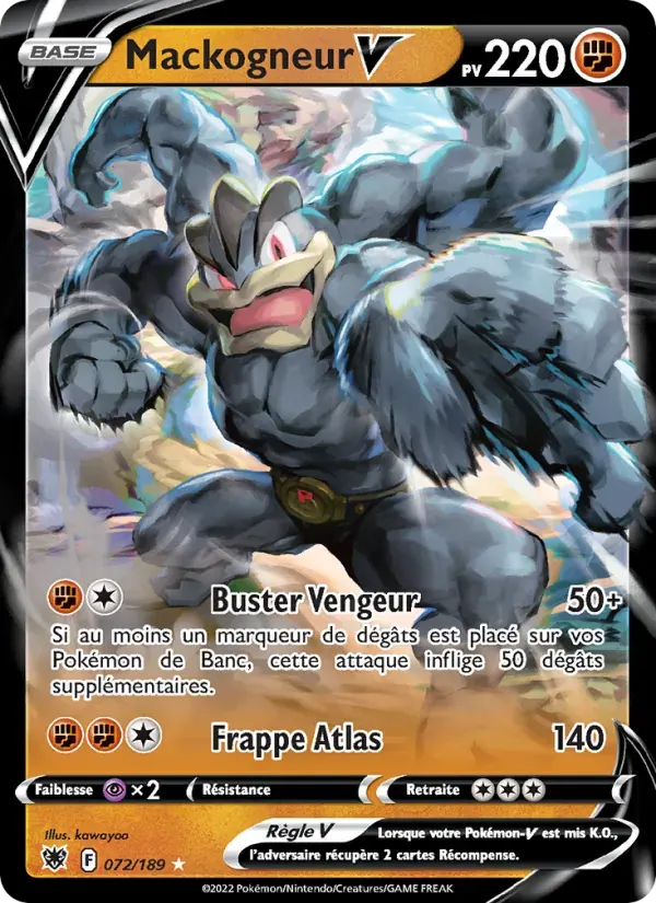 Mackogneur V — Astres Radieux 72 French Pokémon card