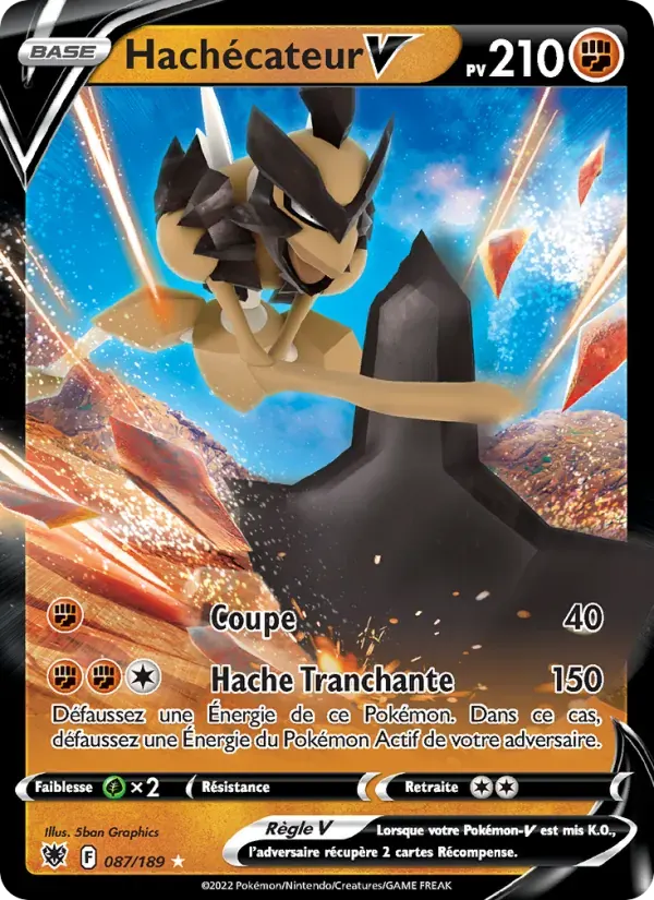 Hachécateur V — Astres Radieux 87 French Pokémon card
