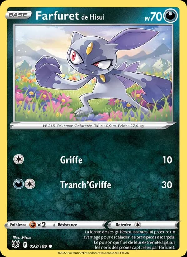 Farfuret de Hisui — Astres Radieux 92 French Pokémon card