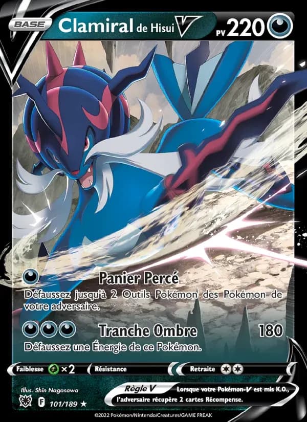 Clamiral de Hisui V — Astres Radieux 101 French Pokémon card
