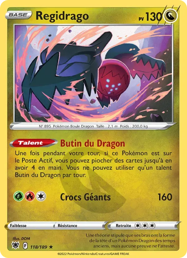 Regidrago — Astres Radieux 118 French Pokémon card
