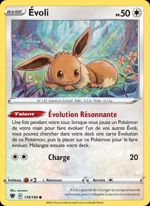 Évoli — Astres Radieux 119 French Pokémon card