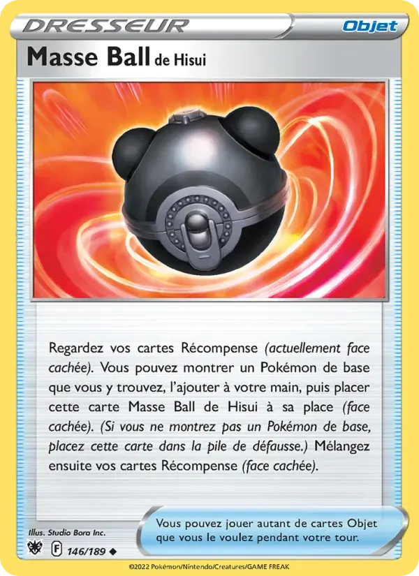 Masse Ball de Hisui — Astres Radieux 146 French Pokémon card