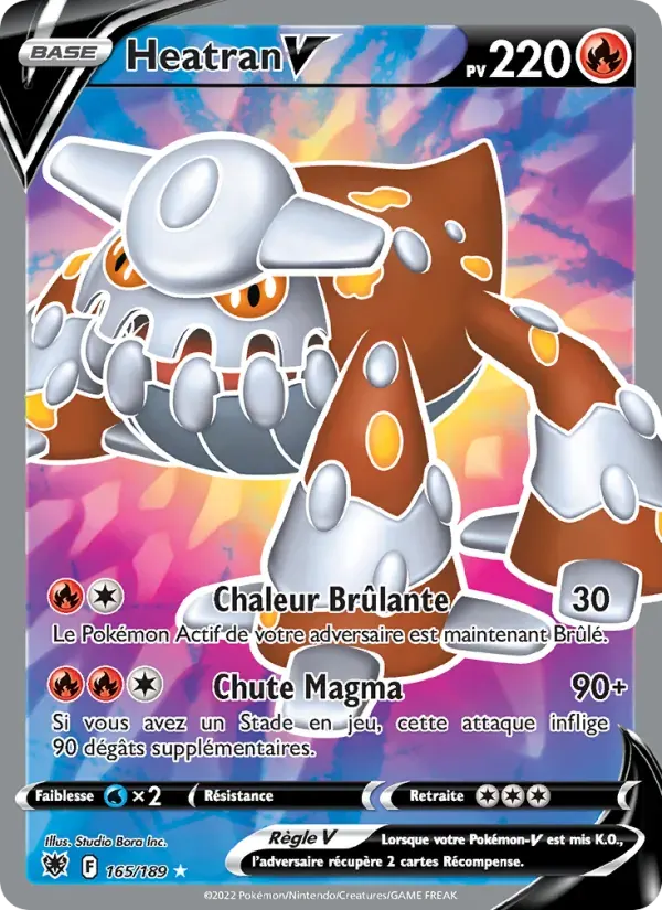 Heatran V — Astres Radieux 165 French Pokémon card