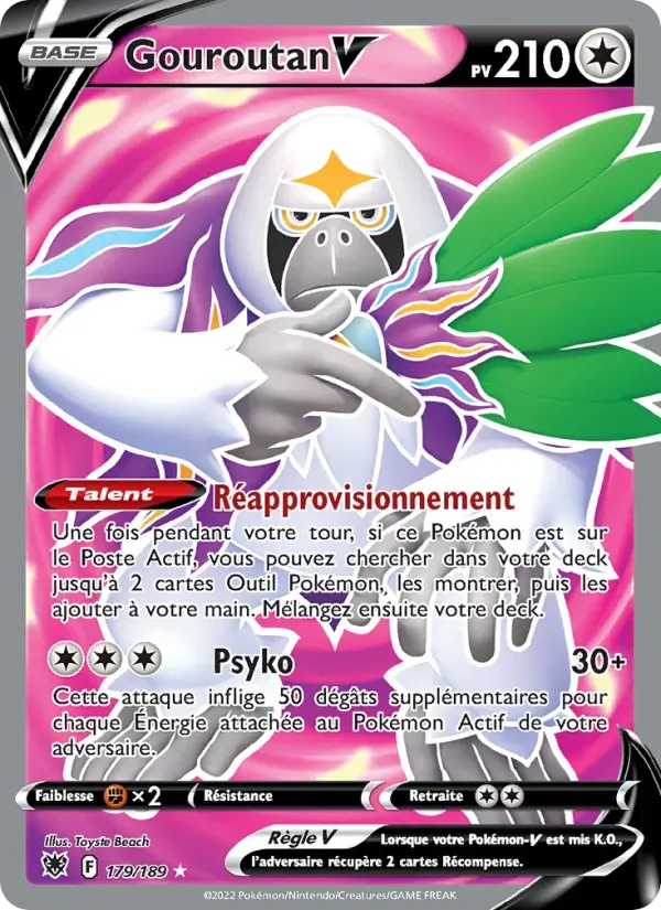 Gouroutan V — Astres Radieux 179 French Pokémon card
