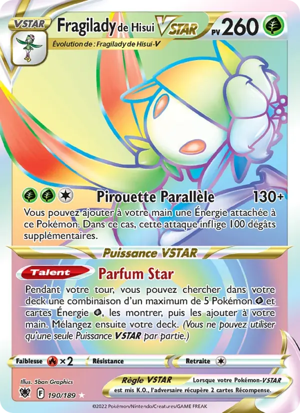 Fragilady de Hisui VSTAR — Astres Radieux 190 French Pokémon card