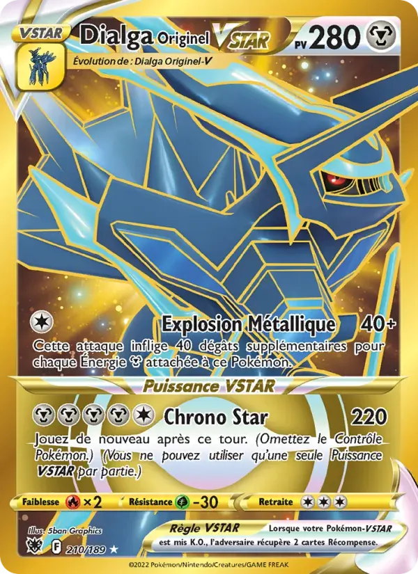 Dialga Originel VSTAR — Astres Radieux 210 French Pokémon card