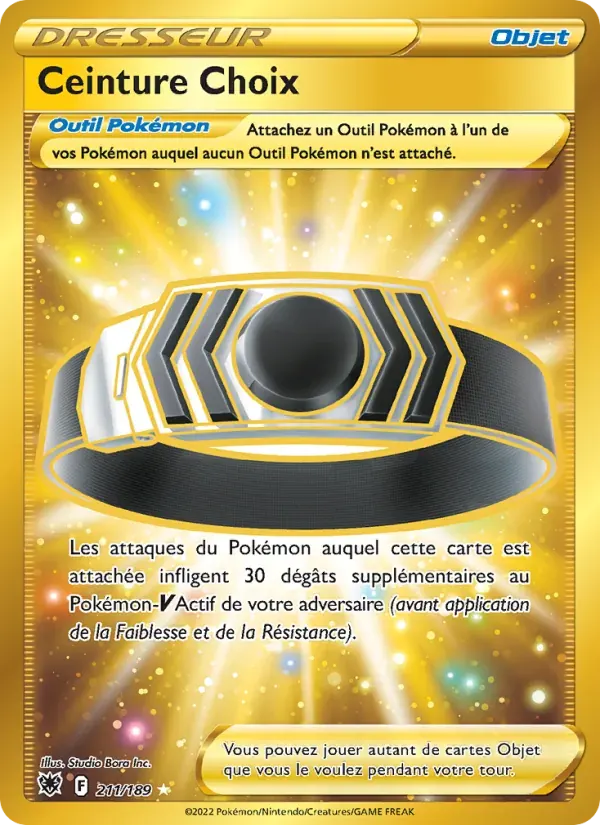 Ceinture Choix — Astres Radieux 211 French Pokémon card