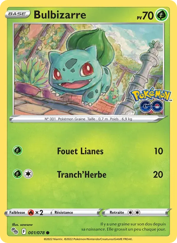Bulbizarre — Pokémon GO 1 French Pokémon card