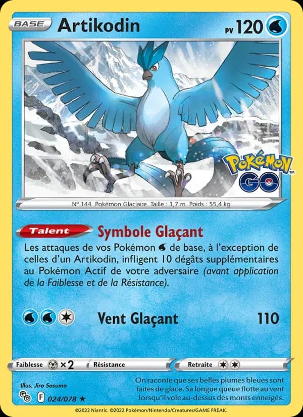 Artikodin — Pokémon GO 24 French Pokémon card