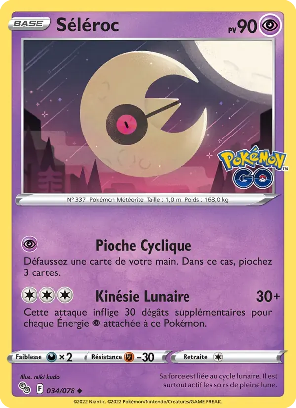 Séléroc — Pokémon GO 34 French Pokémon card