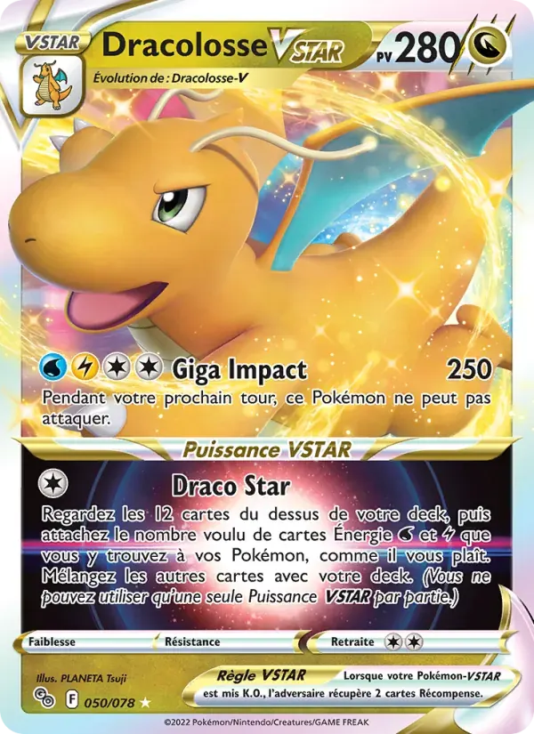 Dracolosse VSTAR — Pokémon GO 50 French Pokémon card