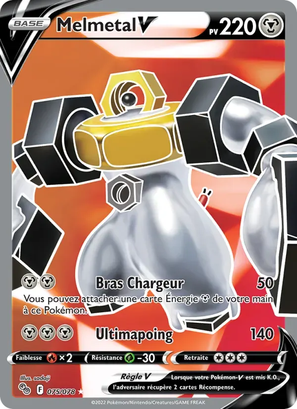 Melmetal V — Pokémon GO 75 French Pokémon card