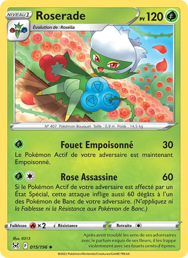 Roserade — Origine Perdue 15 French Pokémon card