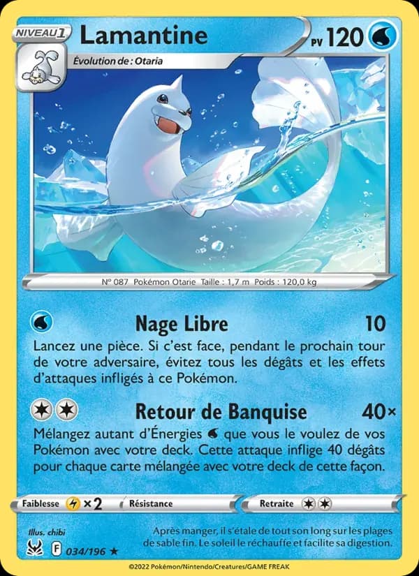 Lamantine — Origine Perdue 34 French Pokémon card
