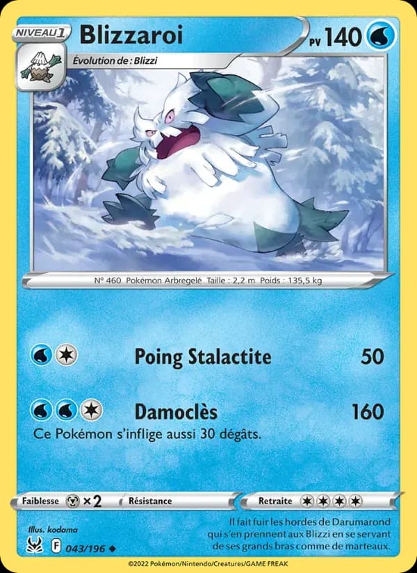 Blizzaroi — Origine Perdue 43 French Pokémon card