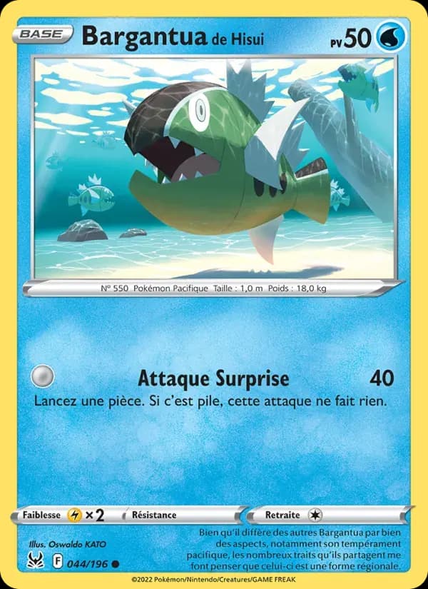Bargantua de Hisui — Origine Perdue 44 French Pokémon card