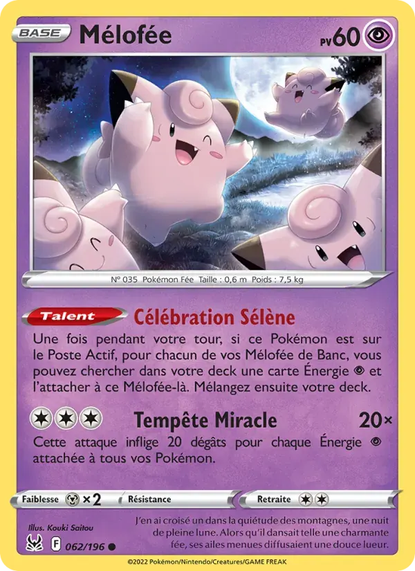 Mélofée — Origine Perdue 62 French Pokémon card