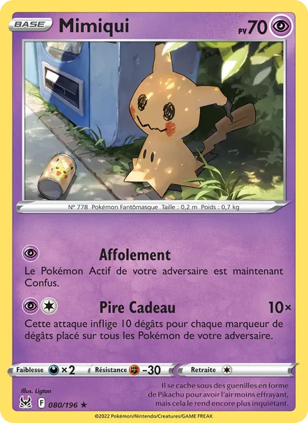 Mimiqui — Origine Perdue 80 French Pokémon card