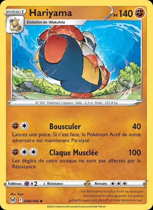 Hariyama — Origine Perdue 98 French Pokémon card