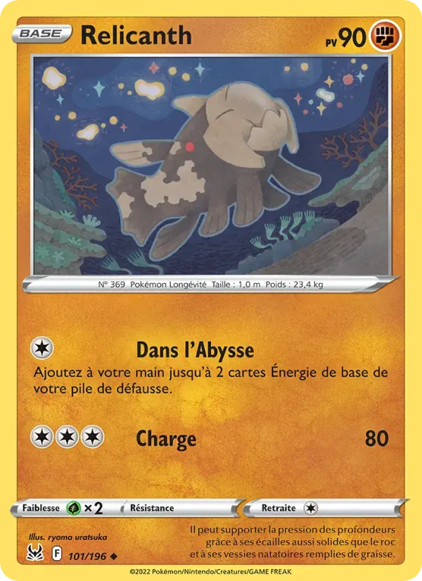 Relicanth — Origine Perdue 101 French Pokémon card