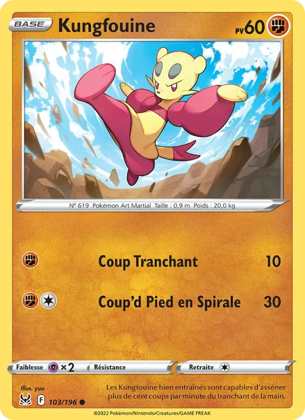 Kungfouine — Origine Perdue 103 French Pokémon card