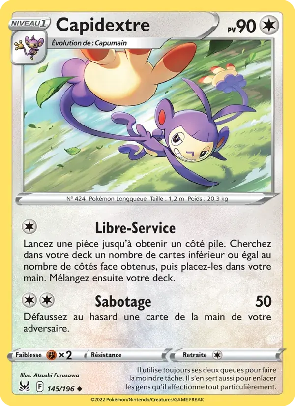 Capidextre — Origine Perdue 145 French Pokémon card