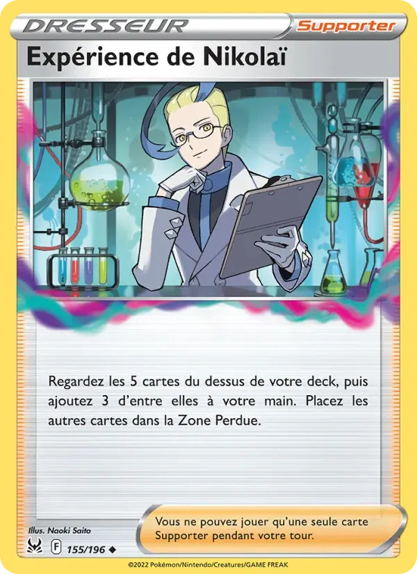 Expérience de Nikolaï — Origine Perdue 155 French Pokémon card
