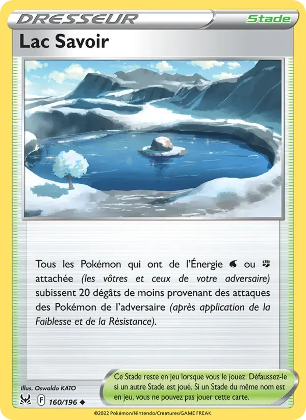 Lac Savoir — Origine Perdue 160 French Pokémon card